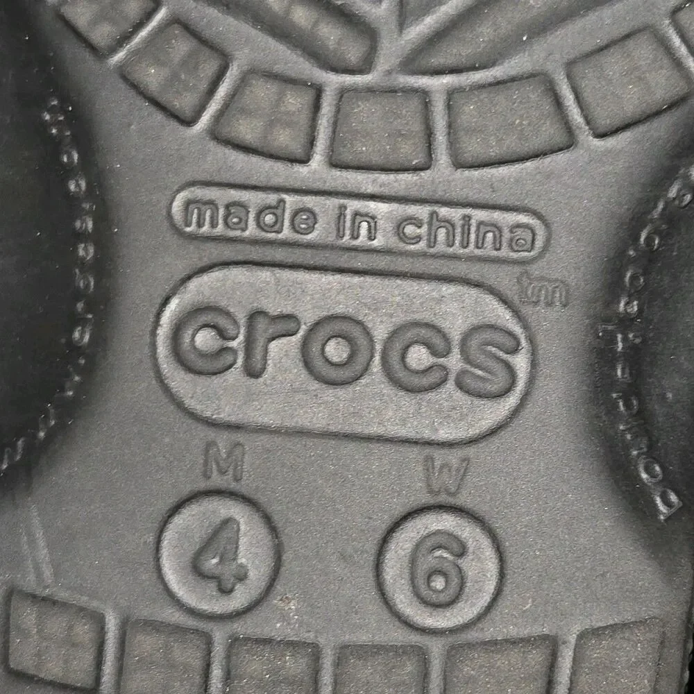 Crocs Classic Clogs Black Men Slip On Water Shoes Men's 4 / Women's 6